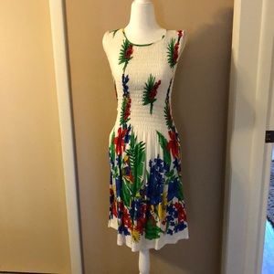 Smocked front multi color sundress